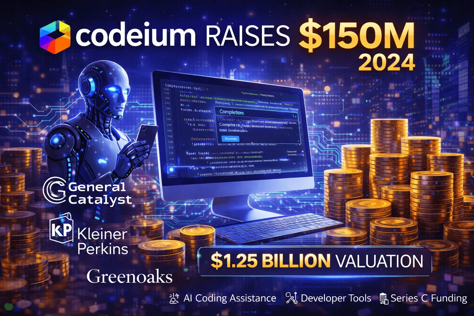 Codeium Raises $150M in 2024: What It Means for AI Coding Assistants and Developers 1 Codeium Raises $150M in 2024
